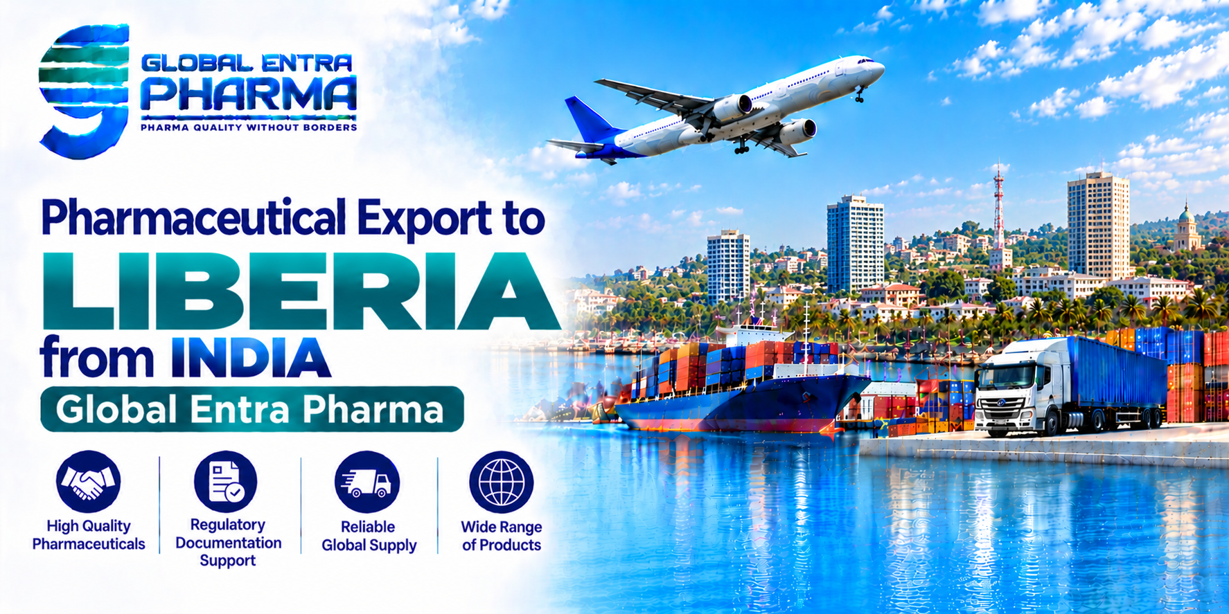 Pharmaceutical Export to Liberia from India | Global Entra Pharma